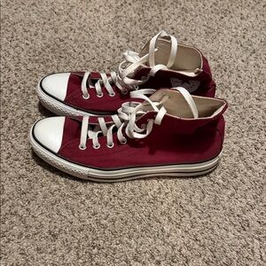 Converse Burgundy High-Top Sneakers